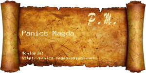 Panics Magda névjegykártya